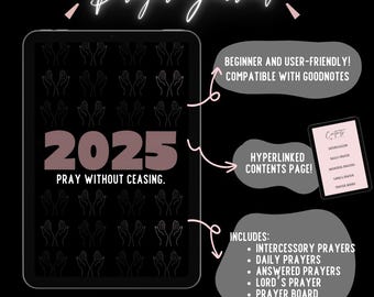 Diario de oración cristiana, orar sin cesar, diario digital diario, estudio bíblico, ama de casa