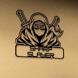 Custom Gamertag Metal Sign: Personalized Game Room Wall Art