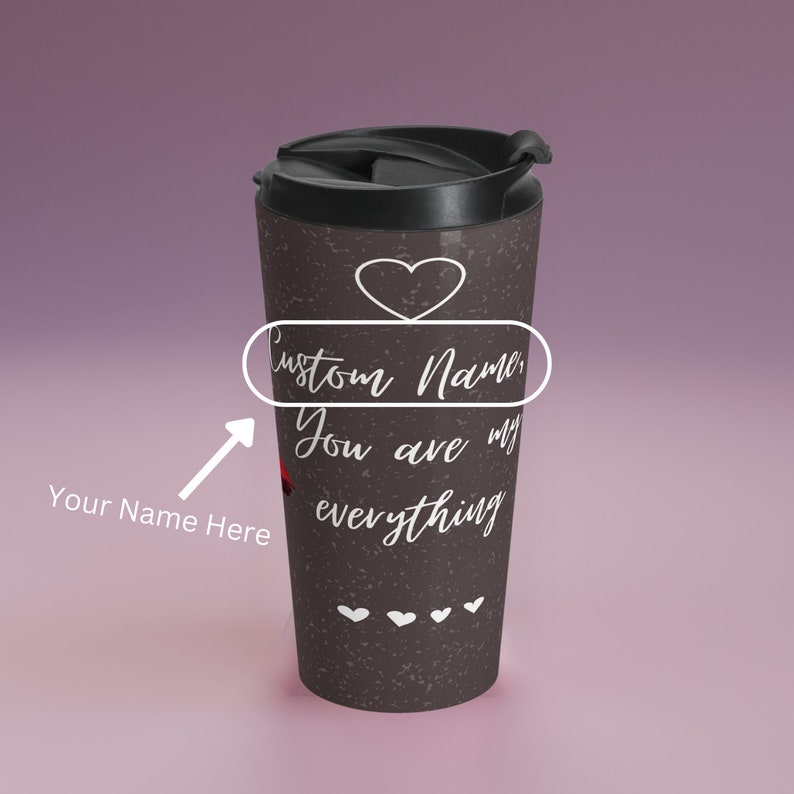 Personalized Stainless Steel Travel Mug, Personalized Coffee Travel Mug
