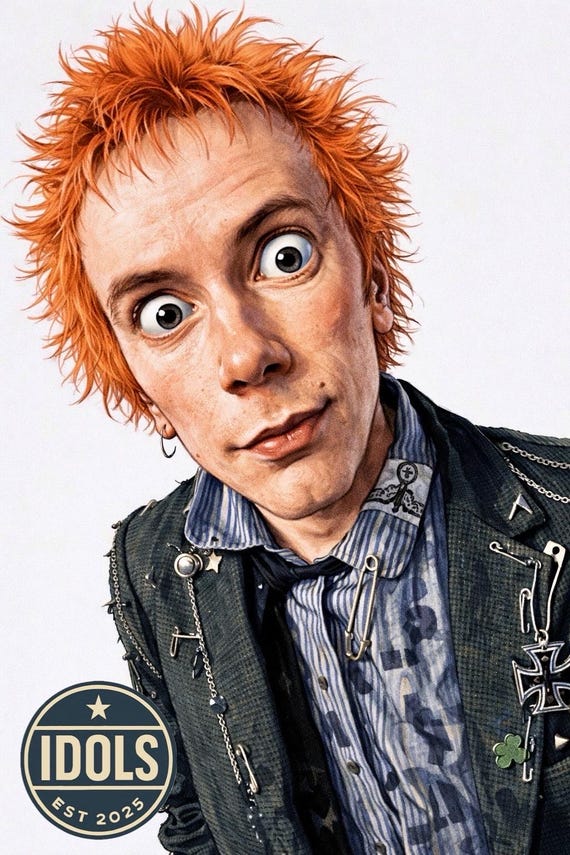 Johnny Rotten Idols Range Print - Etsy