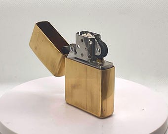 Solid Brass Lighter: “the Scout” Thick Sidewalls. Polished Finish. Customized Zippo Insert.