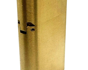 CNC Machined SLIM Lighter: The "Cartridge" - Solid Brass. Brushed Texture. Custom fitted Zippo Inside.