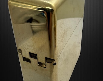 CNC Machined Brass Lighter; The  "Tank"- Custom fitted Zippo Inside.