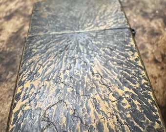 Pure Evil Lighter: The “Nechronomicon”-Hand Engraved. Aged Patina. Solid Brass. Customized Zippo.