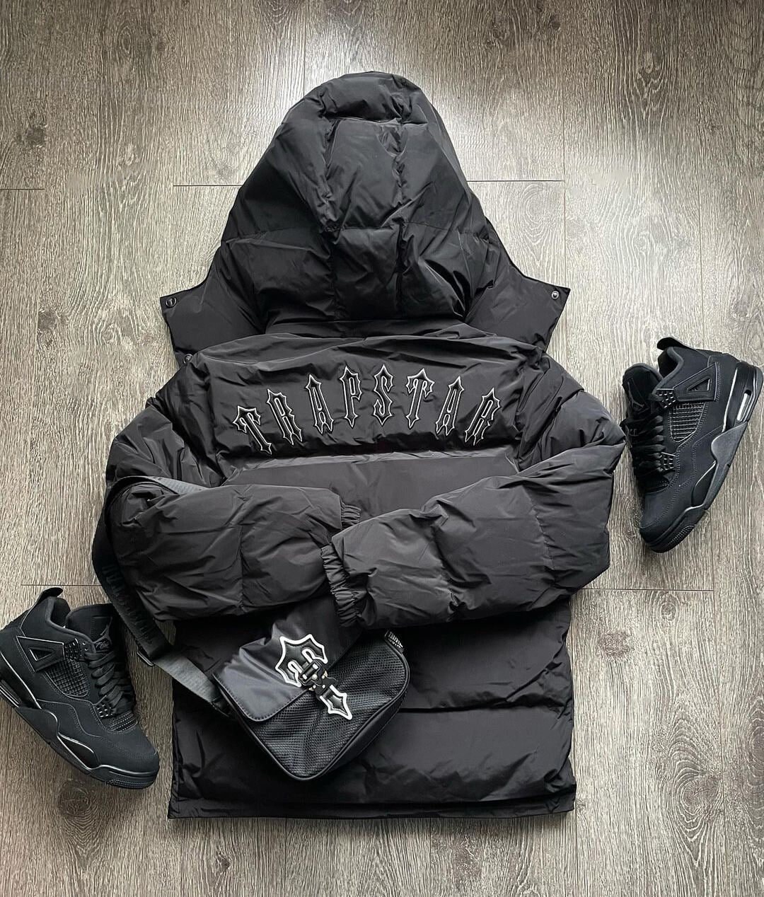 Black Trapstar Detachable Hooded Jacket Jacke Shipping Fast Etsy UK