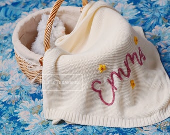 Timeless and Cherished: Exquisite Handcrafted Personalized Name Blanket, a Nice Keepsake for Your Loved Ones
