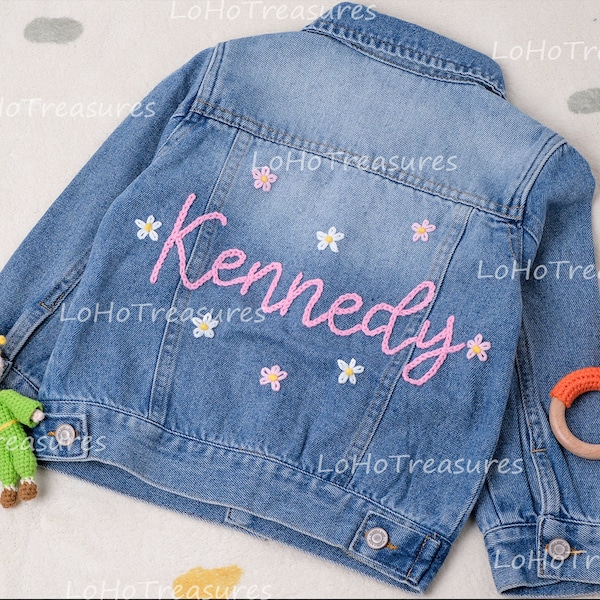 Cute Customizable Baby and Toddler Denim Jacket - Personalized Name Jean Jacket - Ideal for Baby Showers or Birthdays!