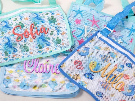 Personalised Beach Treasures Bag | Kids Travel Bag | Beach Shell Bag | Sand Bag | Travel Essentials