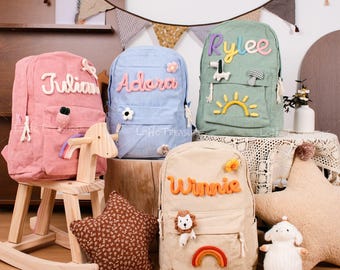 Personalized Embroidered Toddler Backpack: Custom Kids School Bag