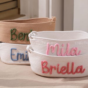 Personalisierter Babykorb - Handgefertigtes Geschenk für Babypartys, Ostern & Kinderzimmer Organisation