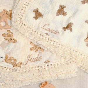 Manta de osito de peluche personalizada y acogedora: un regalo adorable y personalizado para recién nacidos, baby showers y fotos importantes.