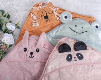 Toalha de Bebê com Capuz Personalizada: Presente Bordado para Recém-Nascido