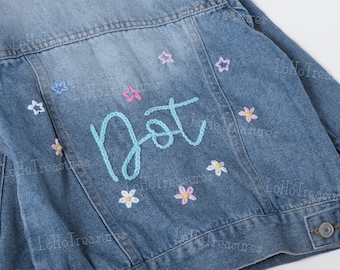 Adorable veste en jean personnalisable pour bébé et tout-petit - Veste en jean personnalisée - Parfaite pour une baby shower ou un anniversaire !