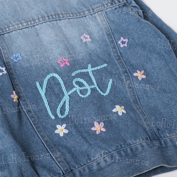 Schattig personaliseerbaar denim jasje voor baby's en peuters - aangepaste naam Jean Jacket - perfect voor babyborrels of verjaardagen!