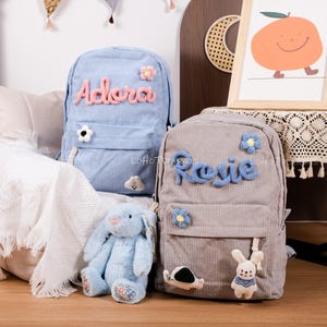 Custom Embroidered Backpack for Kids | Personalized Toddler Gift for School, Travel & Play | Unique Name Design