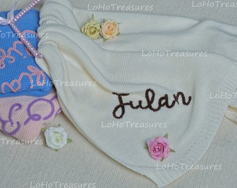 Handmade Personalized Name Blanket - A Cherished Memento for Your Beloved Little One