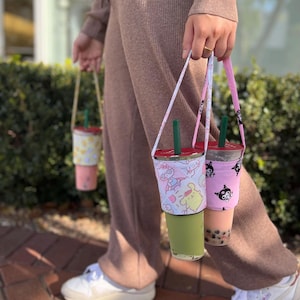Boba Holder, Coffee Holder, Drink Holder, Cup Holder, Drink Carrier, Cup Sleeve, Cup sleeve Holder, Gifts for Her, Gifts for Him