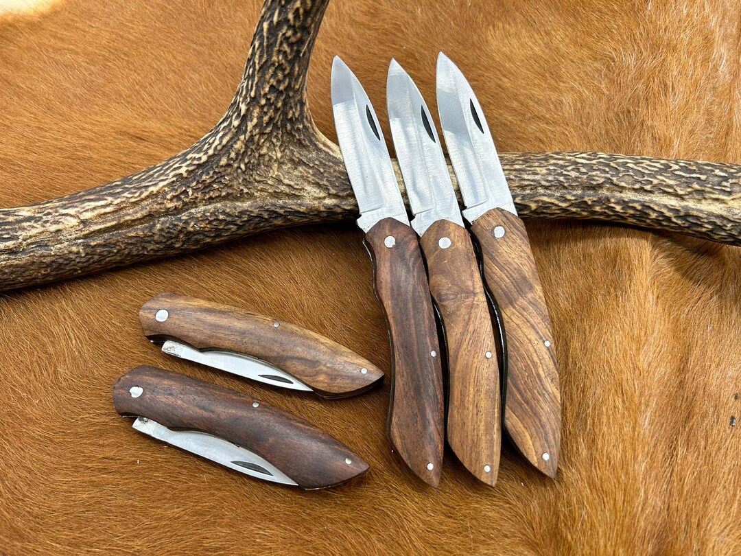 Set of 5 Pocket Knives Olive Wood Handle Ref 2025 Size 20cm Etsy