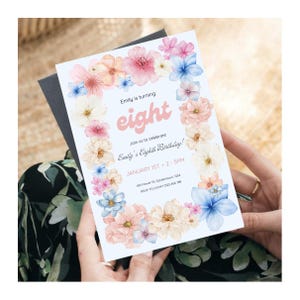 Customisable Flower Party Invitations
