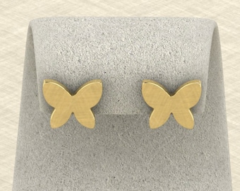 Sterling Silver Butterfly Stud Earrings, Dainty Animal Jewelry