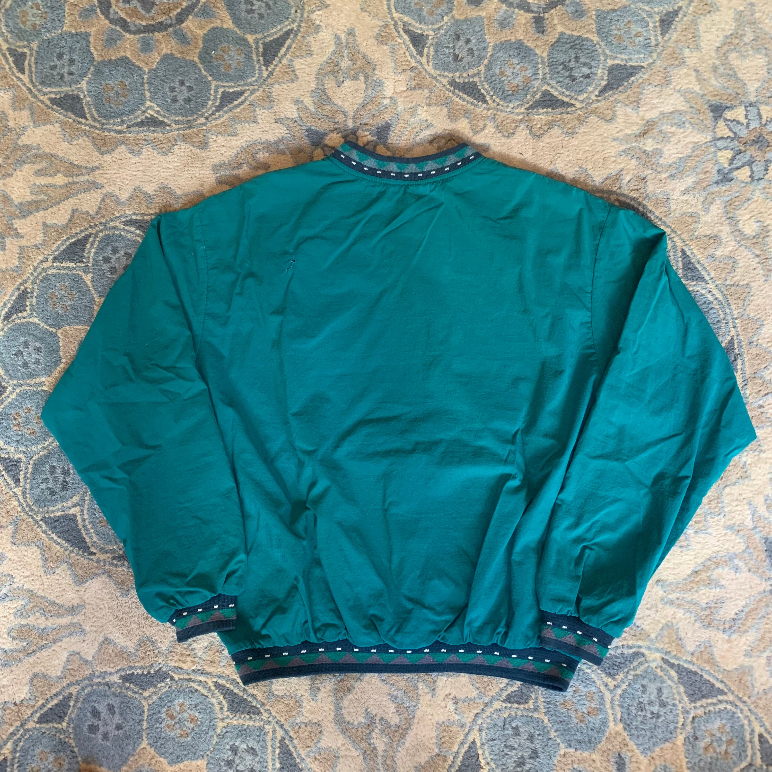 Vintage 90s Turquoise Pullover Jacket / Outerwear / Made in USA Vintage 90s Turquoise Pullover Jacket / Outerwear / Made in USA