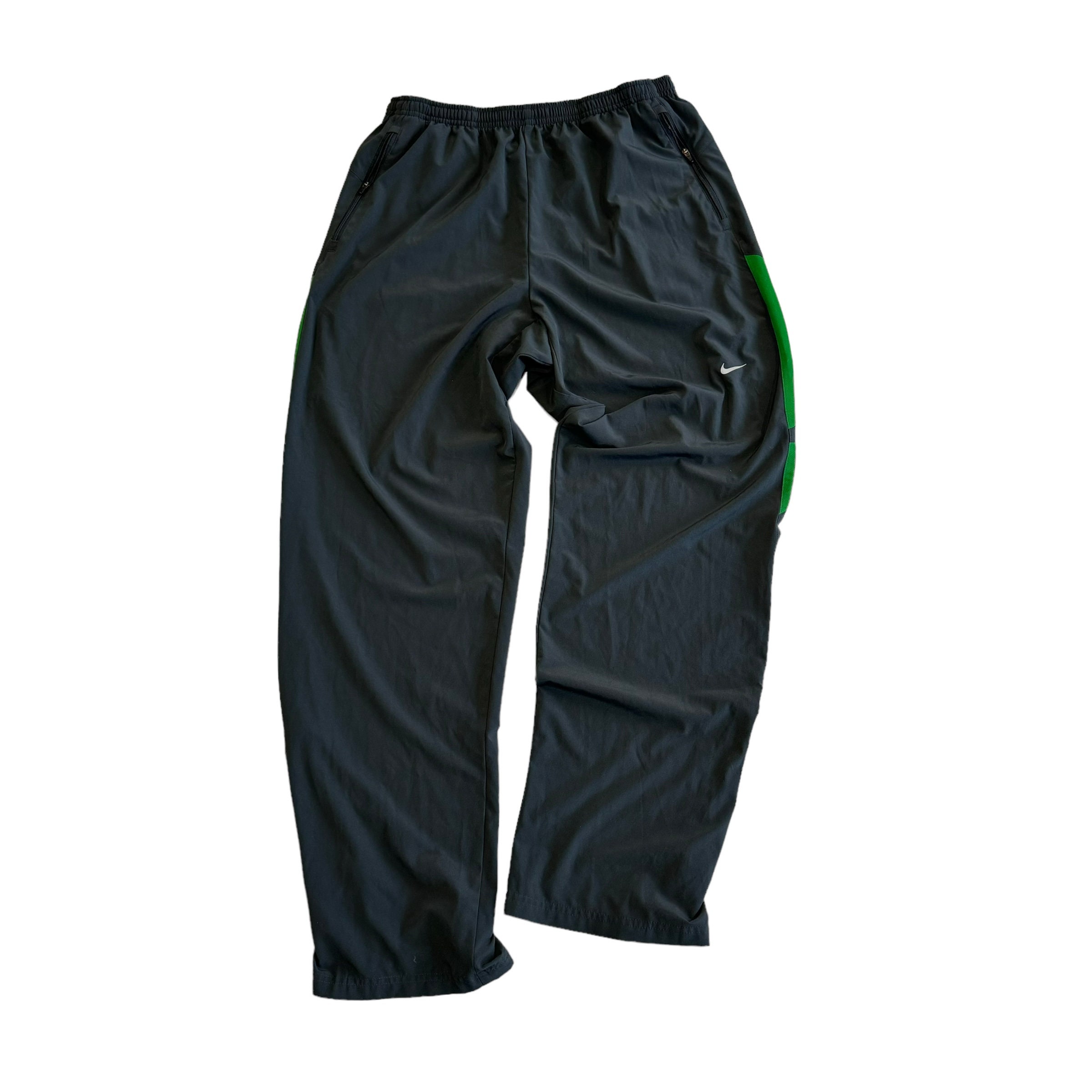 Vintage Nike Pants Boys XL Black Gray Windbreakers Warm Ups Youth Kids 90s  * 