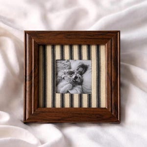 Marco de fotos personalizado envuelto en tela / Regalo con foto personalizada subida