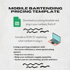 Modèle de tarification d&#39;un bar mobile