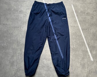 Reebok track pant joggers pantalones azul marino tamaño XL 80s y2k vintage streetstyle 90s taladro opio retro