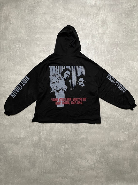Kurt Cobain Nirvana Vintage Hoodie Unisex Ve kos Like XL i Hate