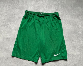 Nike dri-fit pantalones cortos verdes ropa deportiva masculina talla S 80s y2k vintage streetstyle 90s taladro opio retro
