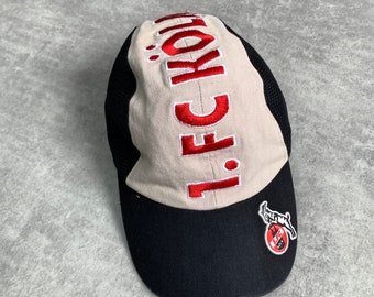 1. Cappello da uomo FC Köln anni '80 y2k vintage streetstyle anni '90 drill oppio retrò