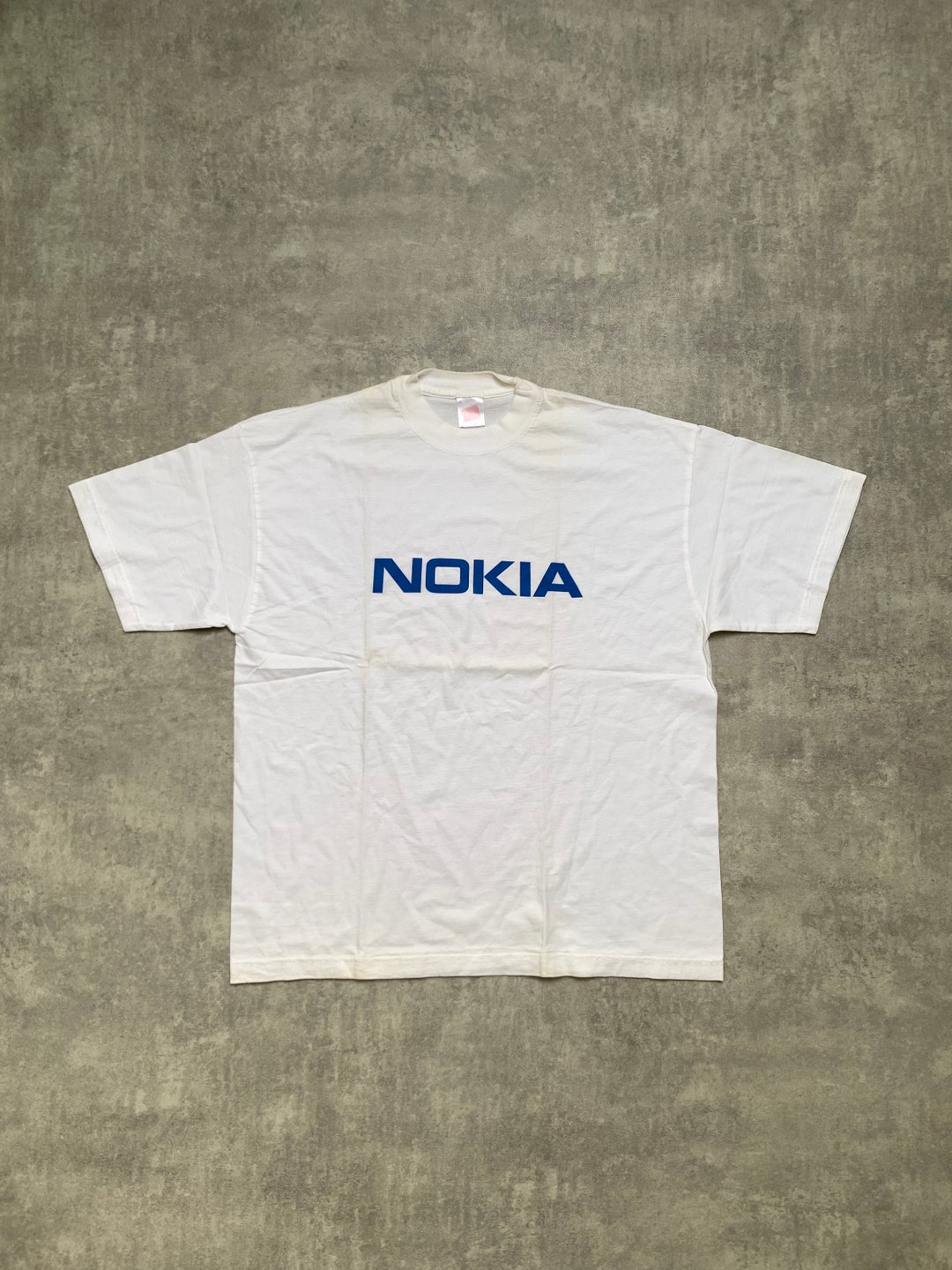Nokia Hanes camiseta vintage hombre XL ropa callejera blanca