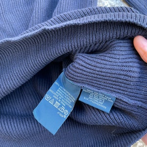 Pull en tricot Polo Ralph Lauren pour hommes XXL, bleu marine, streetwear streetstyle y2k vintage des années 90's rétro drill ykk luxe image 6