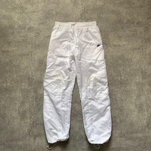 Pantalon de survêtement Nike double logo pour homme taille M blanc sportswear des années 80 y2k vintage streetstyle des années 90 drill opium rétro image 1