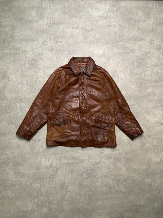 Timberland leather top jacket mens