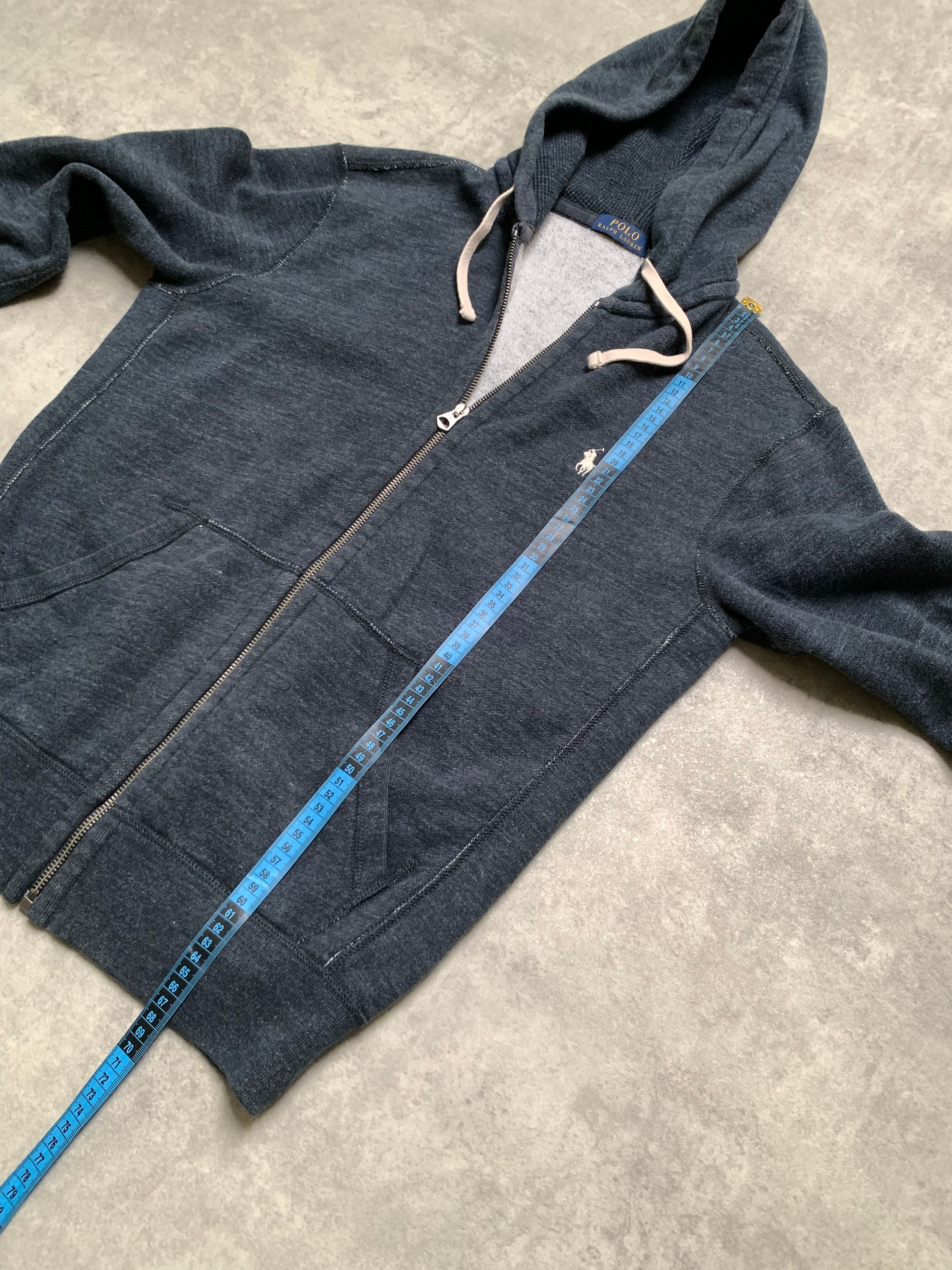 Polo Ralph Lauren Zip Hoodie Blue Mens S, Womenslxl Streetwear