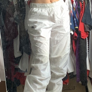 Pantalon de survêtement Nike double logo pour homme taille M blanc sportswear des années 80 y2k vintage streetstyle des années 90 drill opium rétro image 6