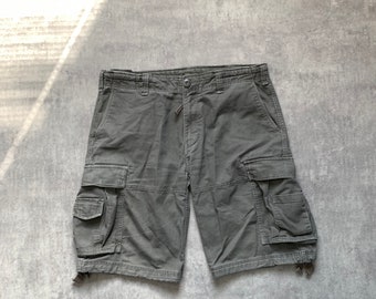 brandit men’s cargo multipocket shorts size 3XL xxxl grey 80s y2k vintage streetstyle 90s drill opium retro