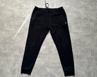 polo Ralph Lauren PRL pantalones de chándal para hombre talla L negro 80s y2k vintage streetstyle 90s taladro opio retro