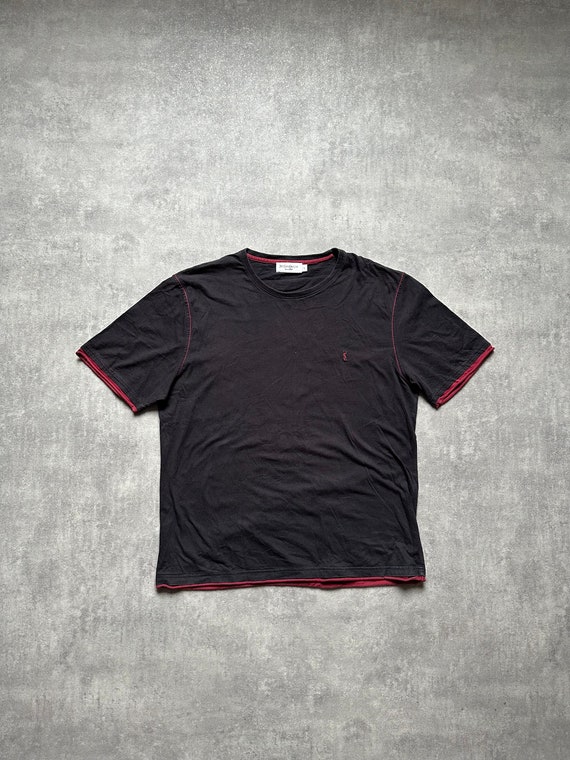 Yves Sant Laurent size XL black t-short 80s y2k vi