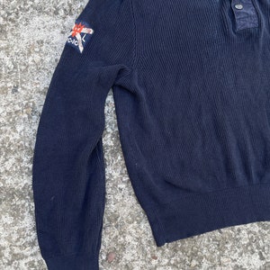 Pull en tricot Polo Ralph Lauren pour hommes XXL, bleu marine, streetwear streetstyle y2k vintage des années 90's rétro drill ykk luxe image 3