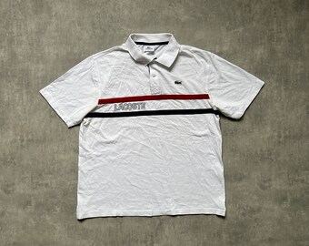 Lacoste Sport Poloshirt kurzarm y2k Größe 5 (M-L) 90er Jahre Streetwear Streetstyle 90er Jahre Drill