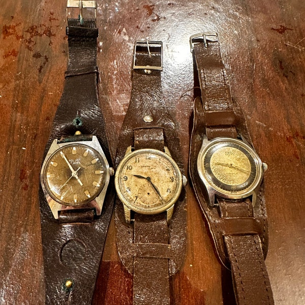 LOT de 3 - Zenith sporto, Ebel sport, bijoux Poljot vintage des années 90, 80s 70, montres-horloge pour hommes rare trouvaille rétro y2k montre à main