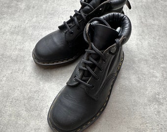 Dr.Martens botas de mujer cuero negro talla 37,5 24cm hechas en Inglaterra 80s y2k vintage streetstyle 90s taladro opio retro