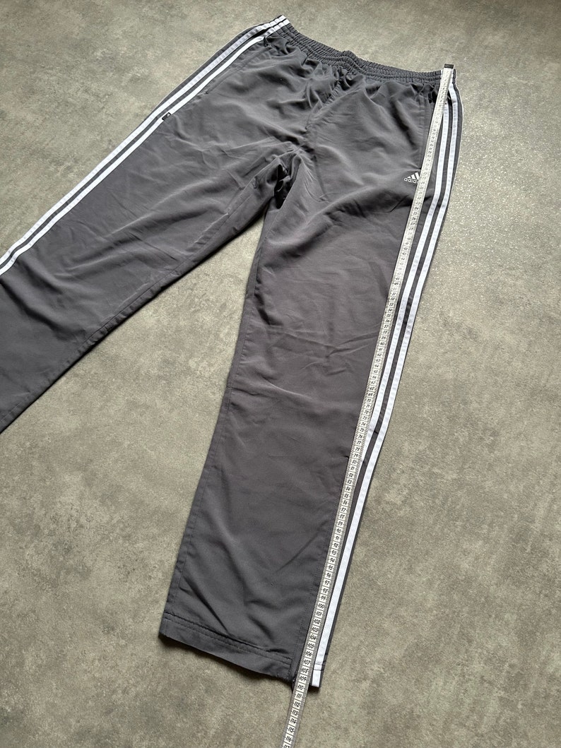 adidas track pant trousers mens size L grey brown 80s y2k vintage streetstyle 90s drill opium retro zdjęcie 5