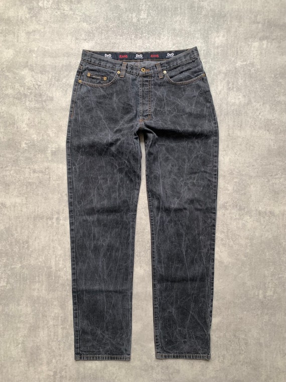 D/G dolce&gabana jeans  36/50 grey 80s y2k vintag… - image 5