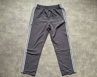 Pantalon de survêtement adidas pour hommes taille L gris marron des années 80 y2k vintage streetstyle des années 90 drill opium rétro