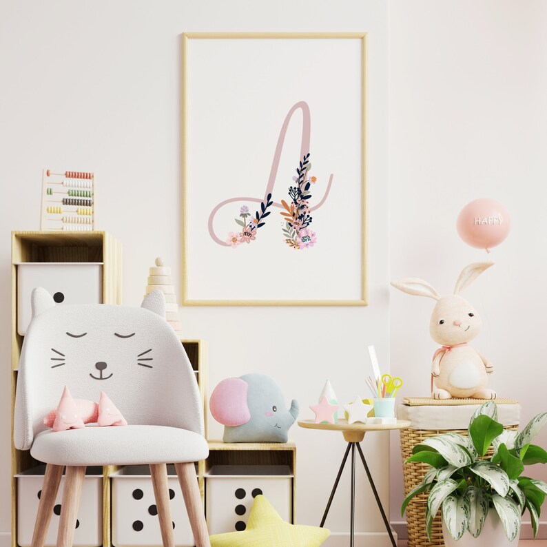 Unicorn Nursery Wall Art, Unicorn Print, Rainbow Nursery Art, Custom ...