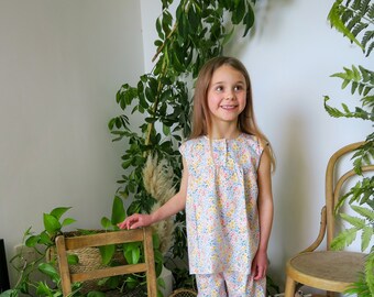 Girls Cotton Short Pyjamas Summer Meadow